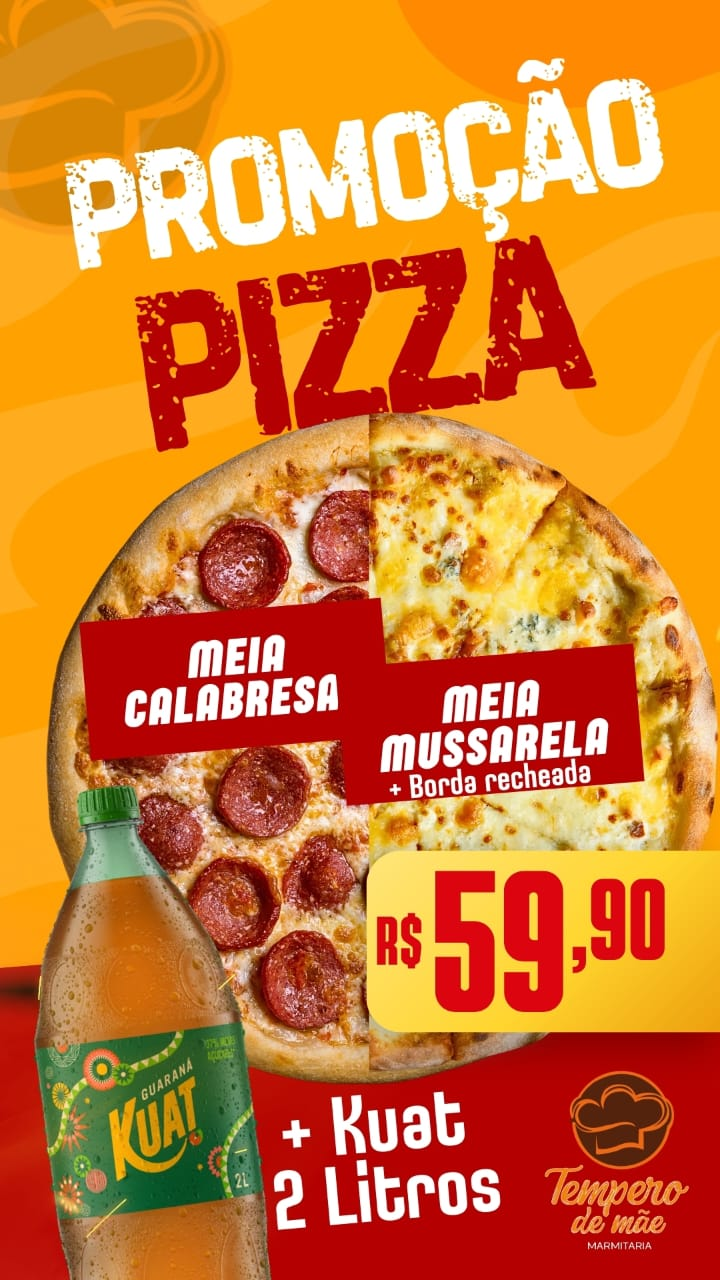 Promoção Pizza + Kuat 2L